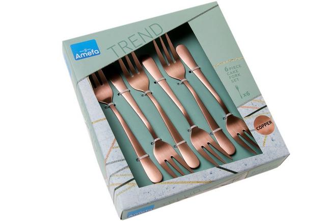 Amefa Austin 1410, 1410AETR06AN6 pastry forks copper, 6-piece