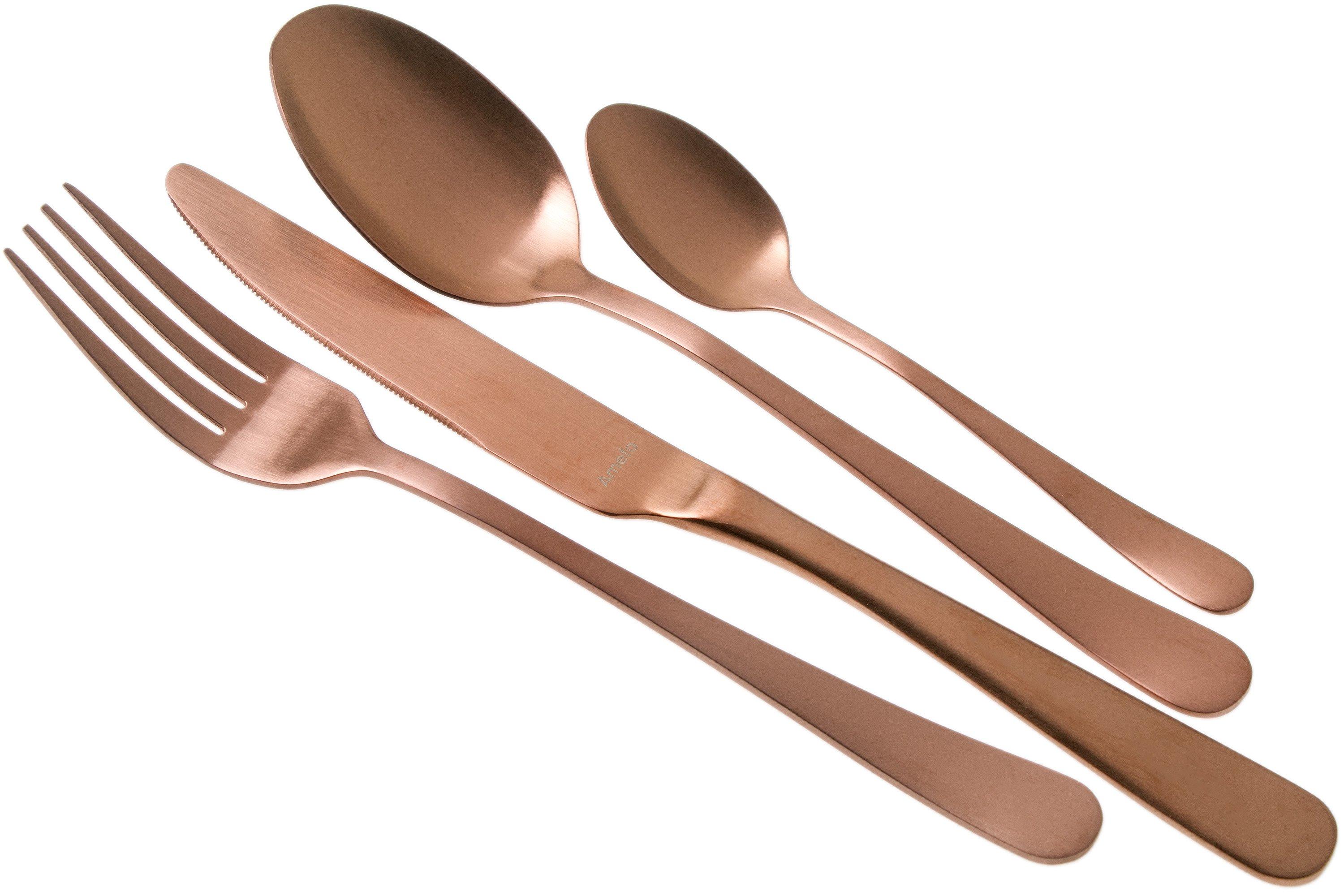 Copper store cutlery set