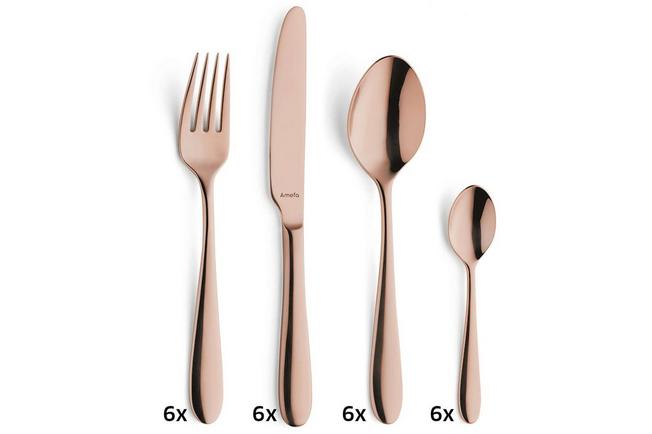 Afbeelding voor Amefa Oxford 1860ZEMDF3C40 Copper, 24-delige bestekset in houten cassette