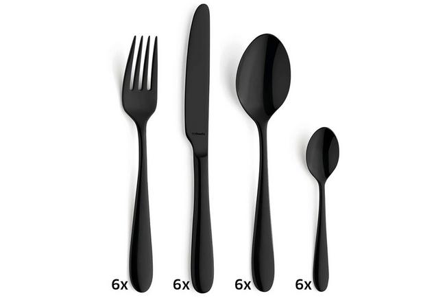Afbeelding voor Amefa Oxford 1860ZTMDF3C40 Black, 24-delige bestekset in houten cassette