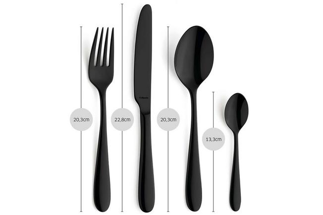 Afbeelding voor Amefa Oxford 1860ZTMDF3C40 Black, 24-delige bestekset in houten cassette