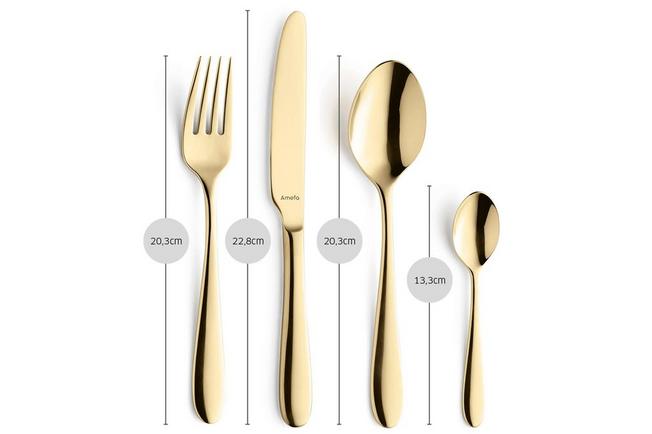 Afbeelding voor Amefa Oxford 1860ZUMDF3C40 Gold, 24-delige bestekset in houten cassette