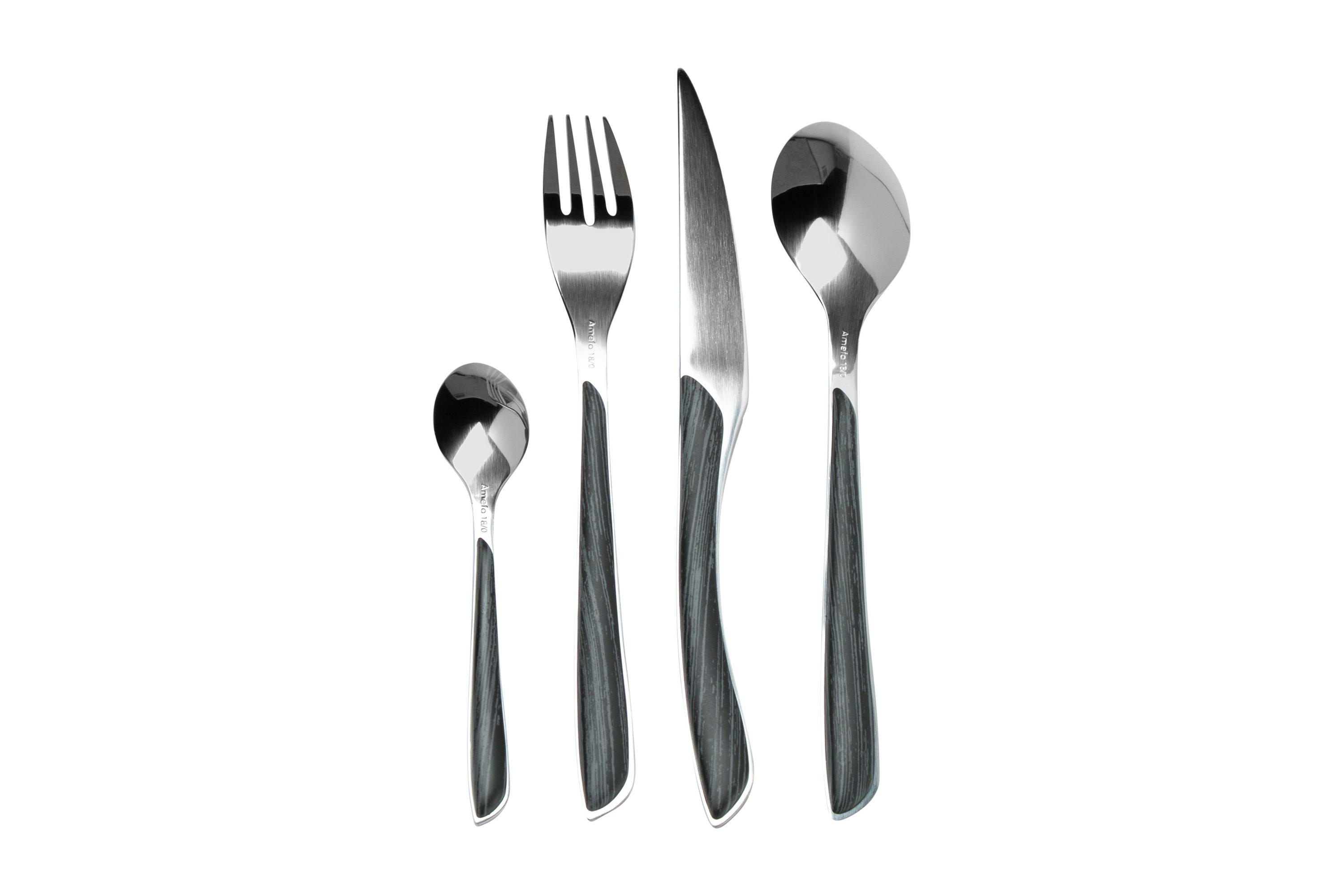 Stikke ud omdrejningspunkt stewardesse Amefa Eclat Nature, Black 2274 cutlery set 16-piece | Advantageously  shopping at Knivesandtools.com