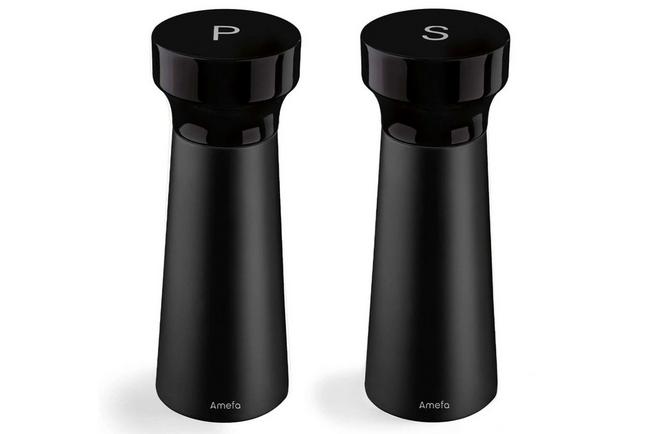 Afbeelding voor Amefa Modern 676514PE29PS2, 2-delige peper- en zoutmolenset, zwart, 15 cm