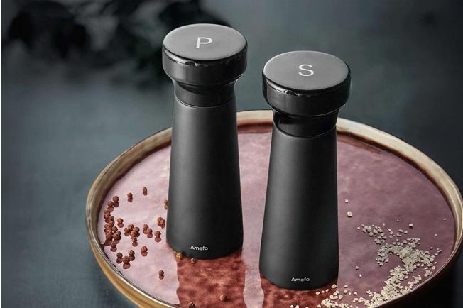 Afbeelding voor Amefa Modern 676514PE29PS2, 2-delige peper- en zoutmolenset, zwart, 15 cm