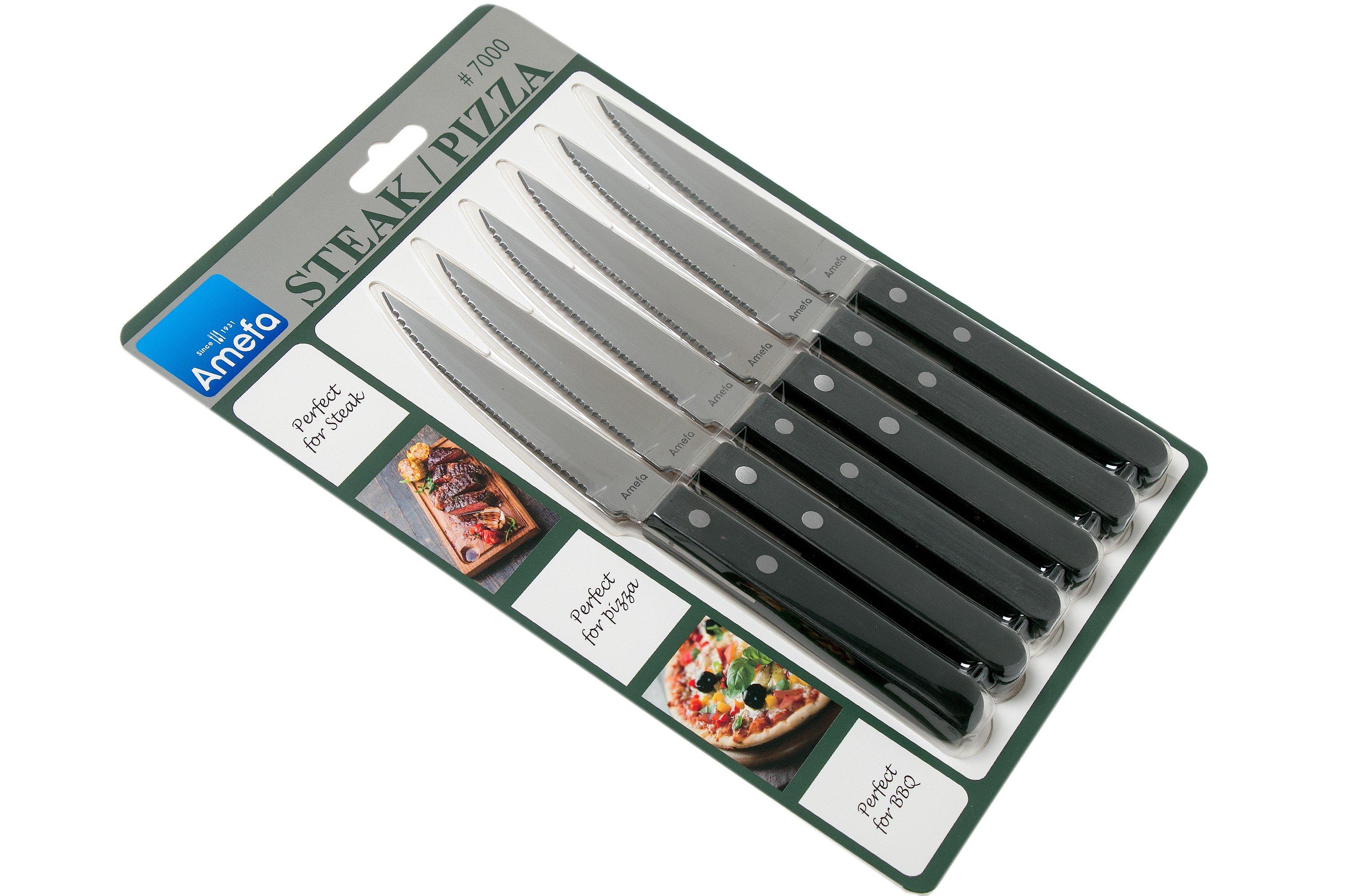 Amefa Pizza 7000 six steak knives, black Advantageously shopping at
