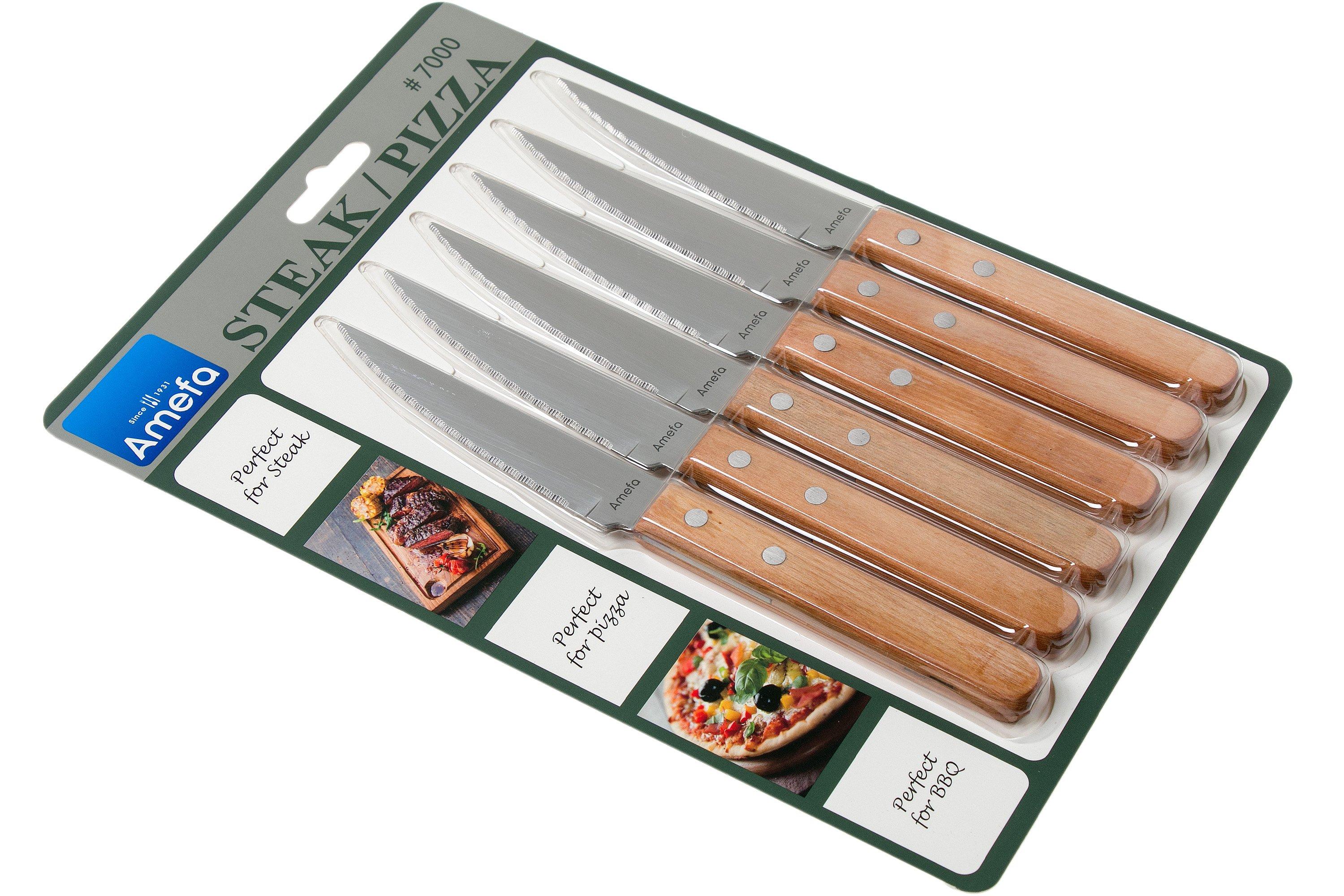 Amefa Dm247 Virgule: Set Di 12 Coltelli Da Bistecca Con Lama Seghettata E Manico Rivettato, Lavabili In Lavastoviglie
