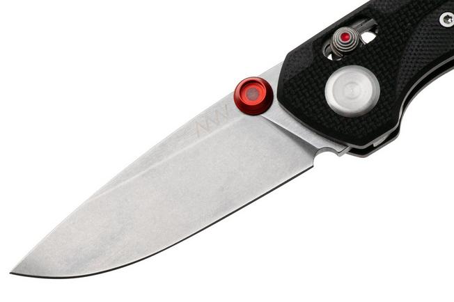 Afbeelding voor ANV A090BB, Stonewashed Sandvik 14C28N, Black G10 zakmes