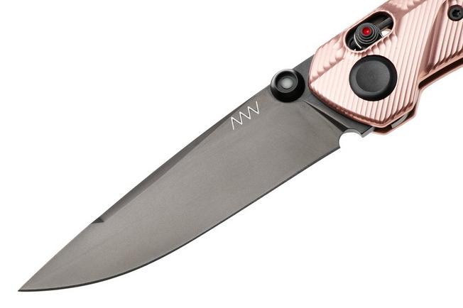 Afbeelding voor ANV A100 BB, A100-031, Black DLC Sleipner, Rose Gold Aluminium zakmes