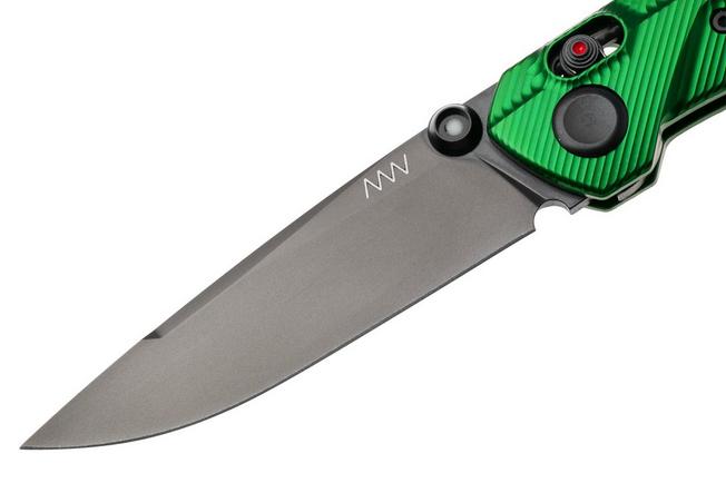 Afbeelding voor ANV A100 BB, A100-033, Black DLC Elmax, Green Aluminium zakmes