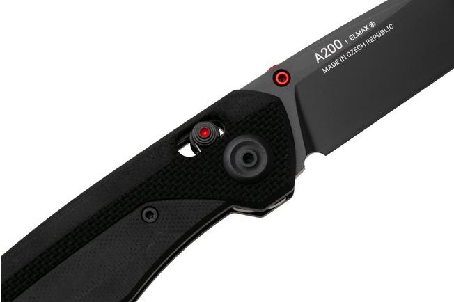 Afbeelding voor ANV A200BB, DLC Elmax, Black G10, zakmes