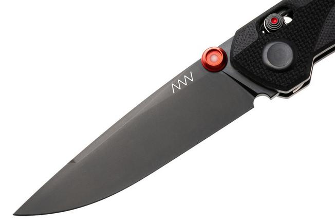 Afbeelding voor ANV A200BB, DLC Sandvik 14C28N, Black G10, zakmes