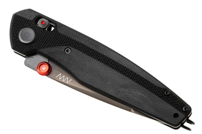 Afbeelding voor ANV A200BB, DLC Sandvik 14C28N, Black G10, zakmes