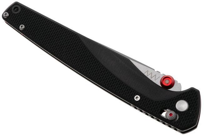 Afbeelding voor ANV A300BB, Stonewashed Sandvik 14C28N, Black G10, Thumbstud zakmes