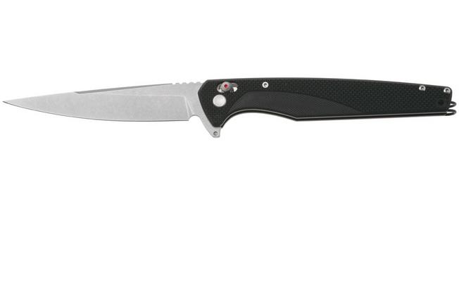 Afbeelding voor ANV A300BB, Stonewashed Sandvik 14C28N, Black G10, Flipper zakmes