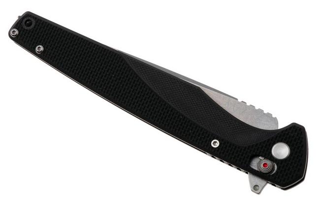 Afbeelding voor ANV A300BB, Stonewashed Sandvik 14C28N, Black G10, Flipper zakmes