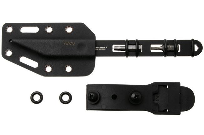 Afbeelding voor ANV Knives M050 MC, PVD Sandvik 14C28N, DLC kydex schede, kiridashi