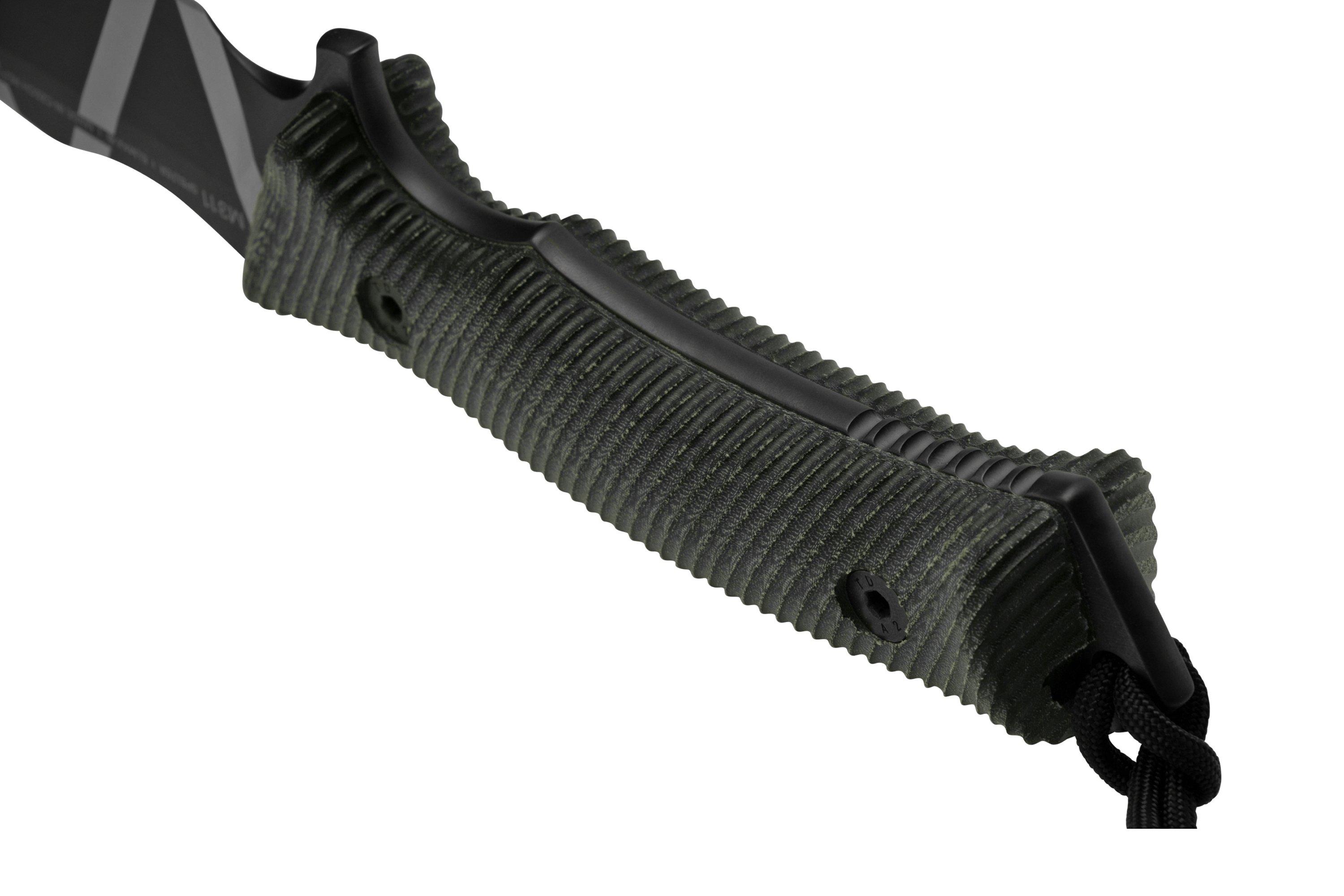 ANV Knives M311 SPELTER DLC Camo Elmax, Black Micarta Handle, Black