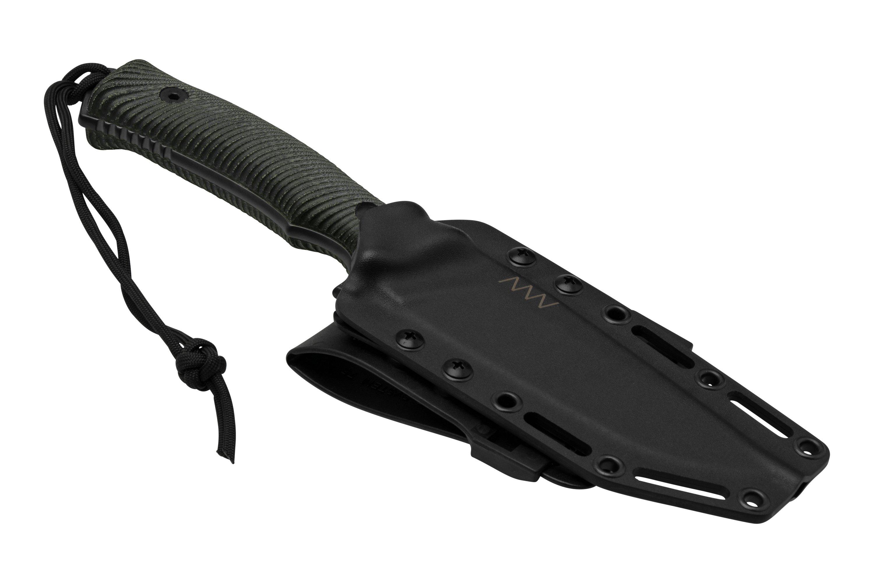 Anv Knives M311 Spelter Dlc Camo Elmax Black Micarta Handle Black Kydex Sheath Survival Knife 9344