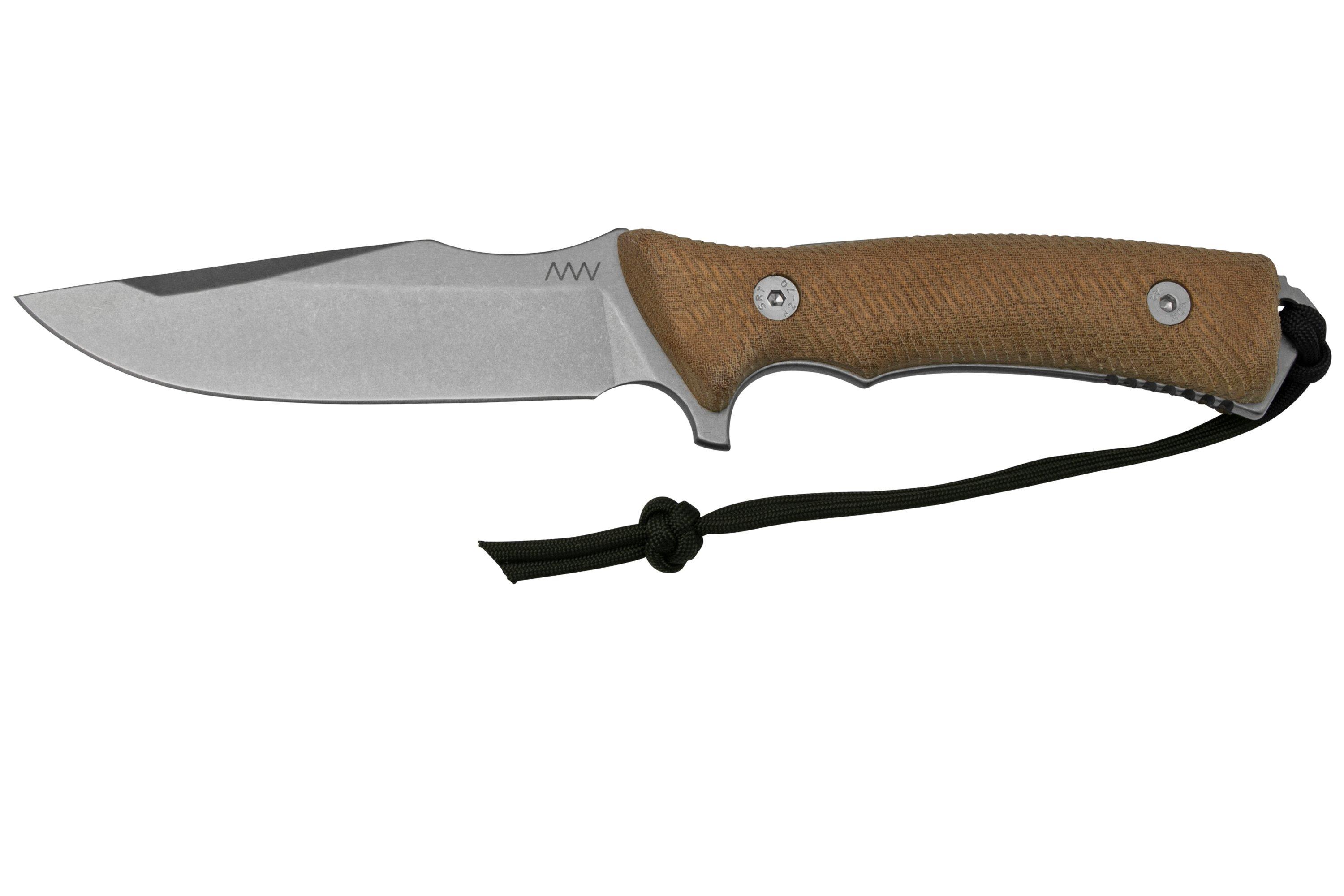 ANV Knives M311 SPELTER Stonewashed Sleipner, Coyote Handle, Black