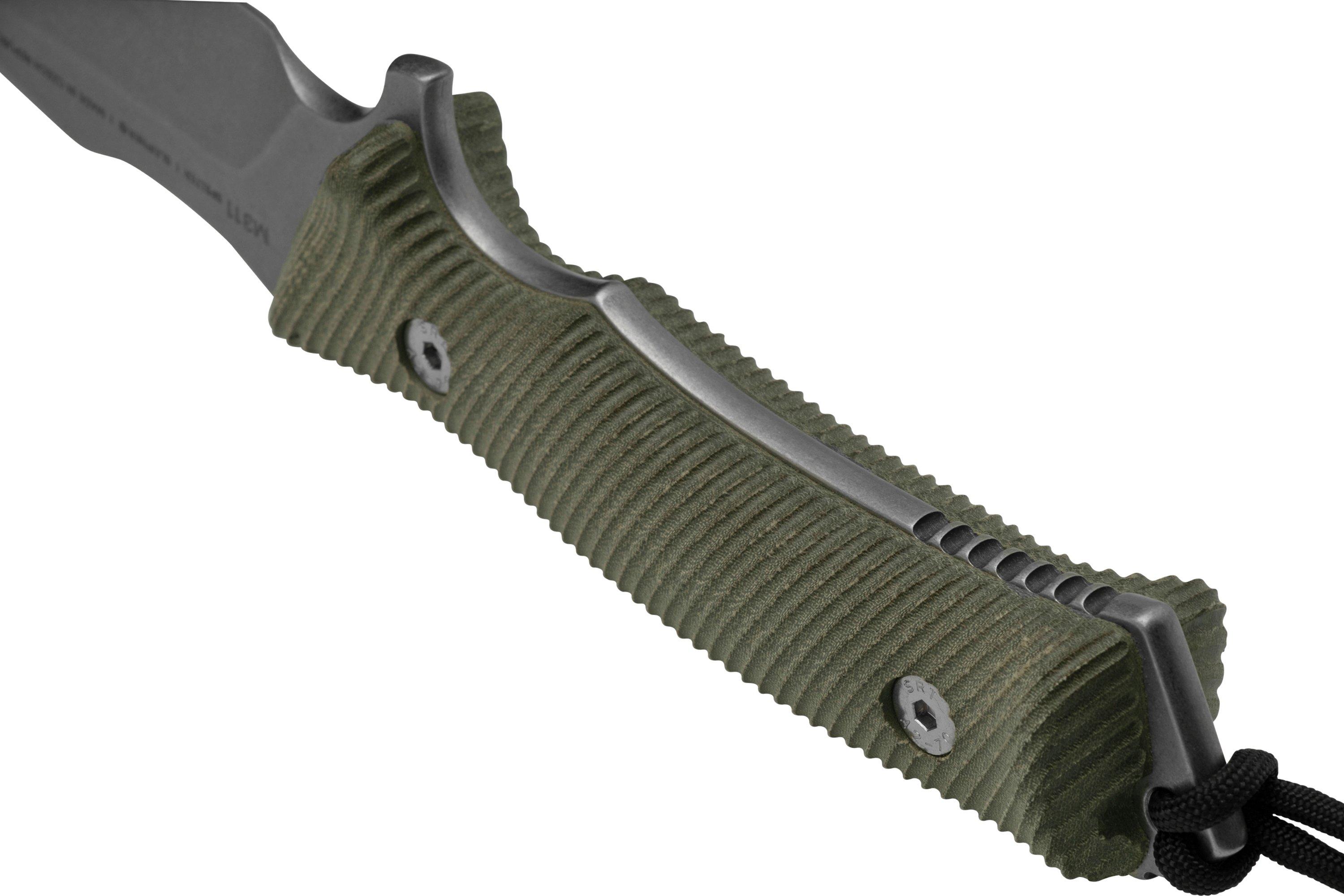 ANV Knives M311 SPELTER Stonewashed Sleipner, Olive Handle, Black Kydex ...
