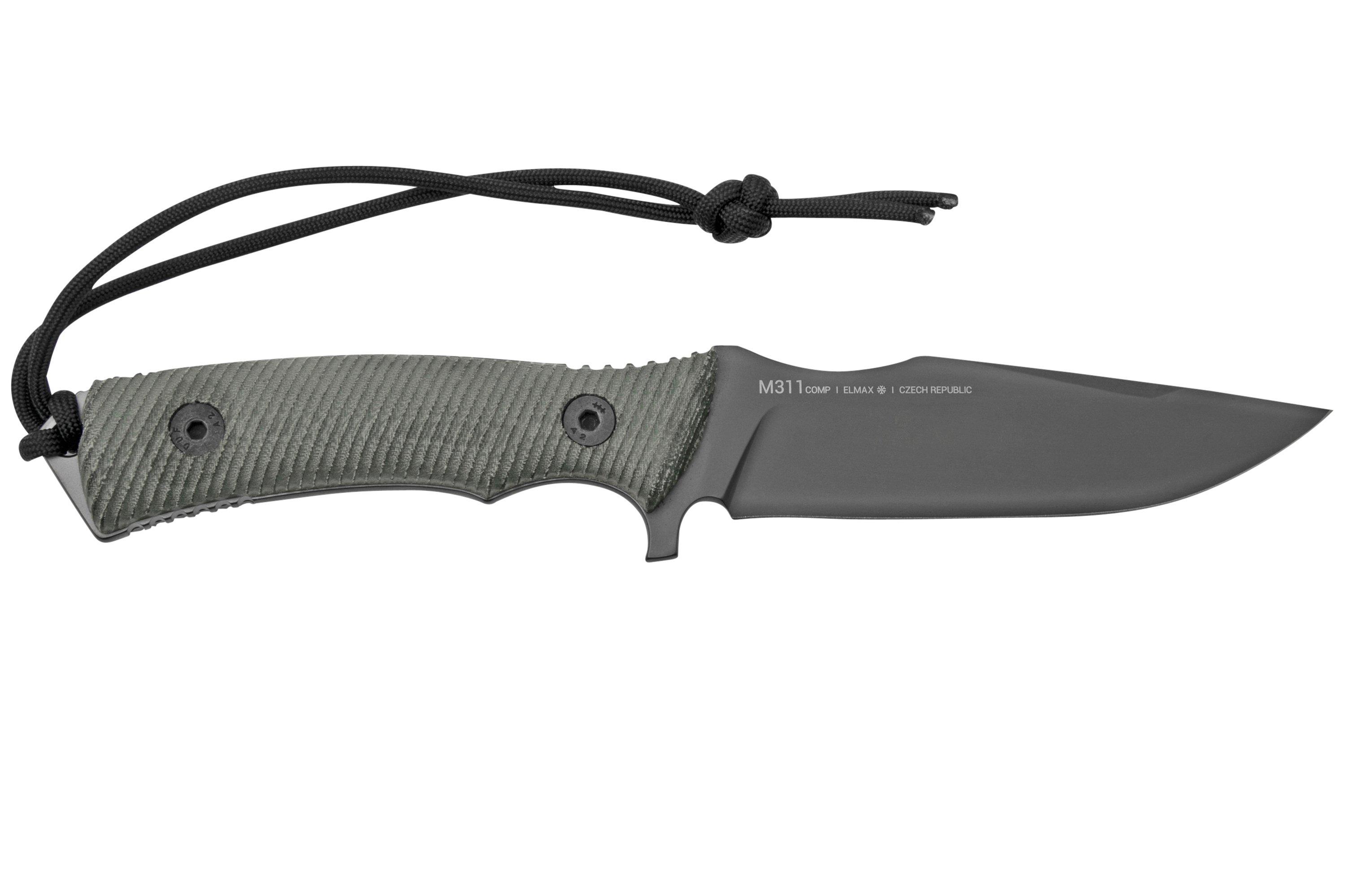 ANV Knives M311, M311-064 Spelter NC Elmax, Black Micarta Handle 