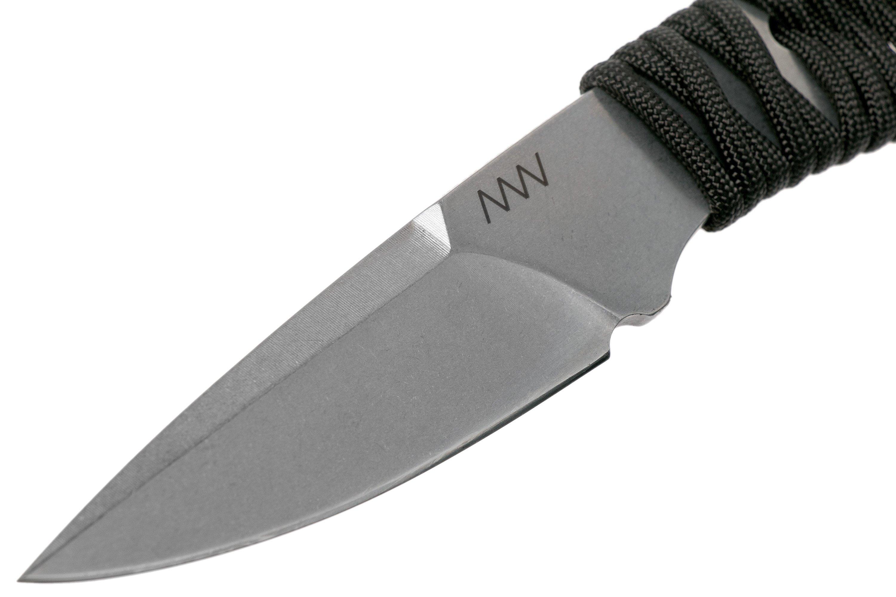 ANV P100 N690, Black Paracord P100002, Black Kydex Sheath, nekmes