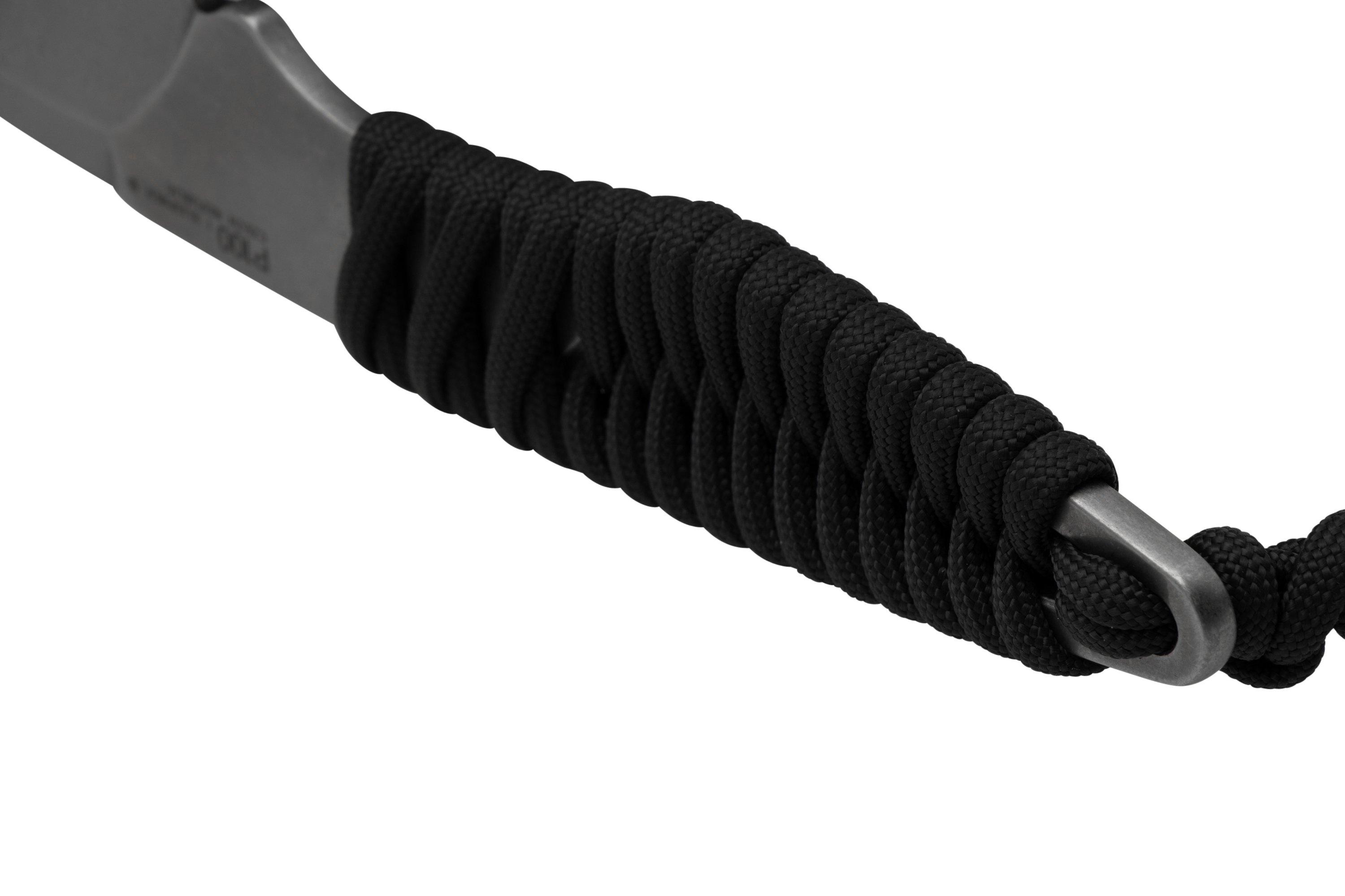 ANV Knives P100 Sleipner, Grey Paracord, P100003, Black Kydex Sheath