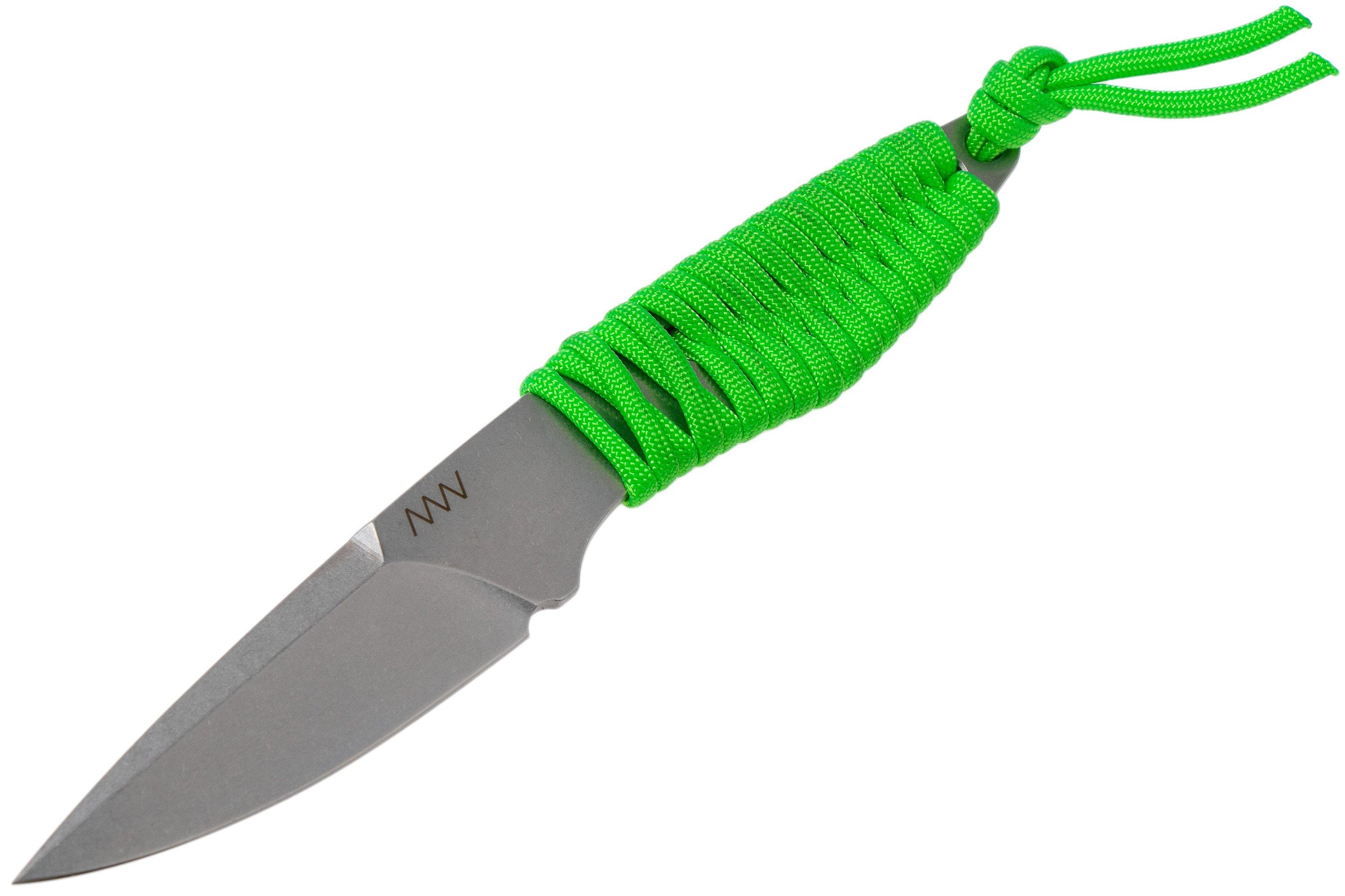 ANV P100 N690, Neon Green Paracord, ANVP100009, Black Kydex Sheath
