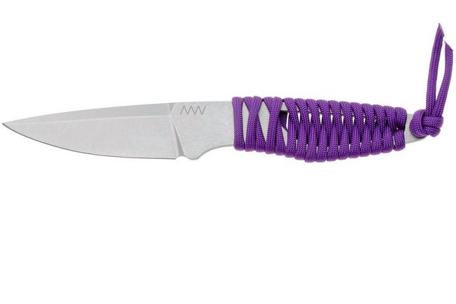 Afbeelding voor ANV P100 Sleipner, Purple Paracord P100-011, Black Kydex Sheath, nekmes
