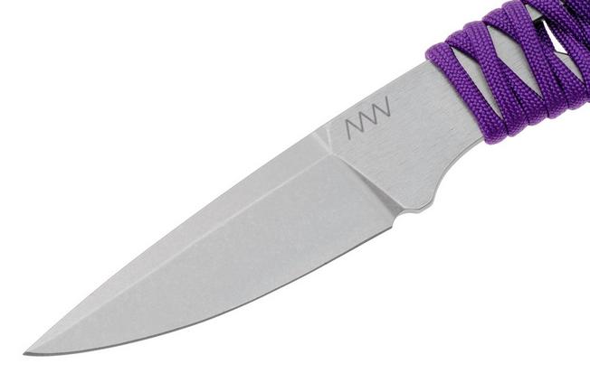 Afbeelding voor ANV P100 Sleipner, Purple Paracord P100-011, Black Kydex Sheath, nekmes