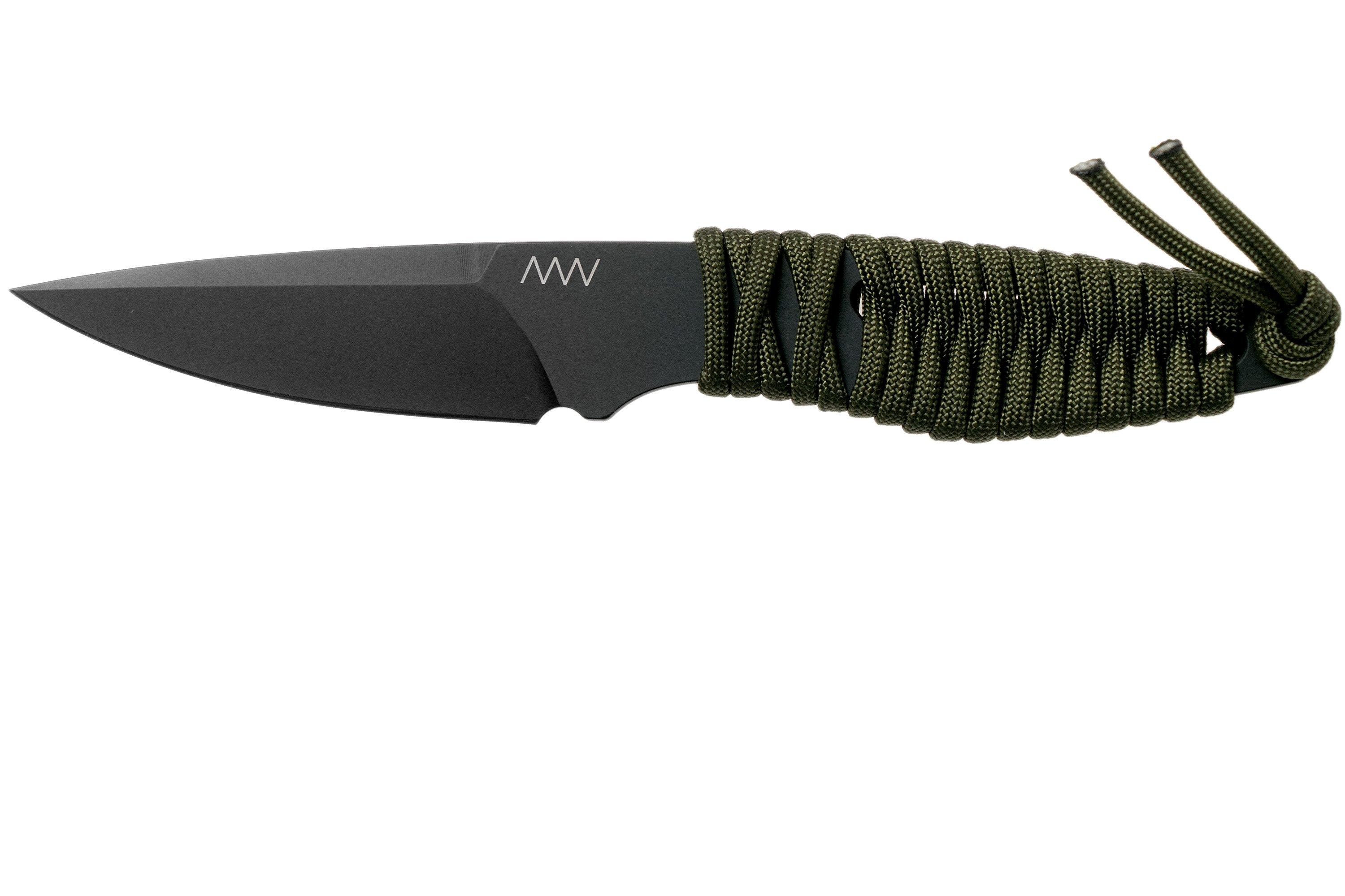 ANV P100 Cerakote N690, OD Green Paracord P100017, Black Kydex Sheath
