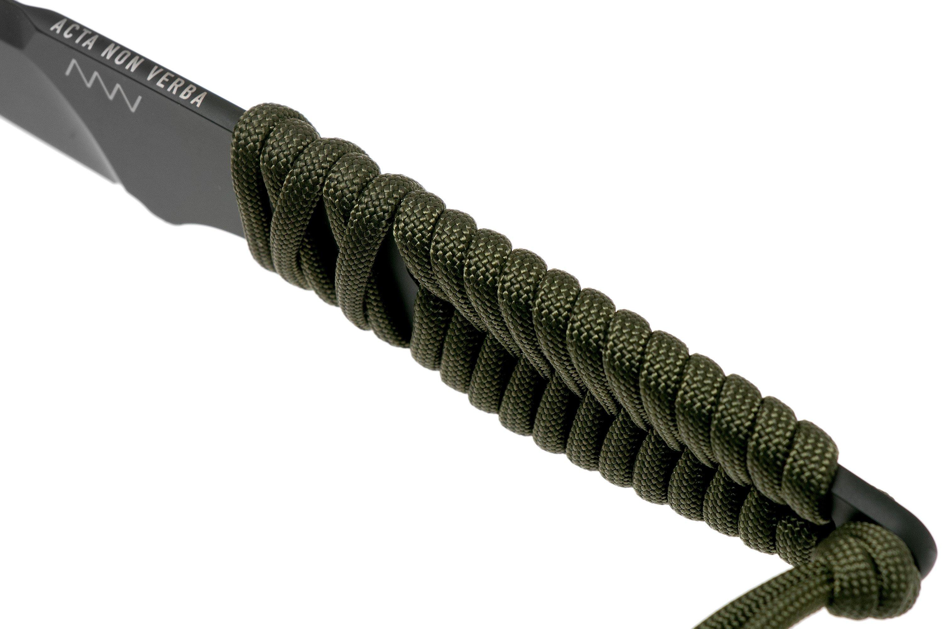 ANV P100 Cerakote N690, OD Green Paracord P100017, Black Kydex Sheath