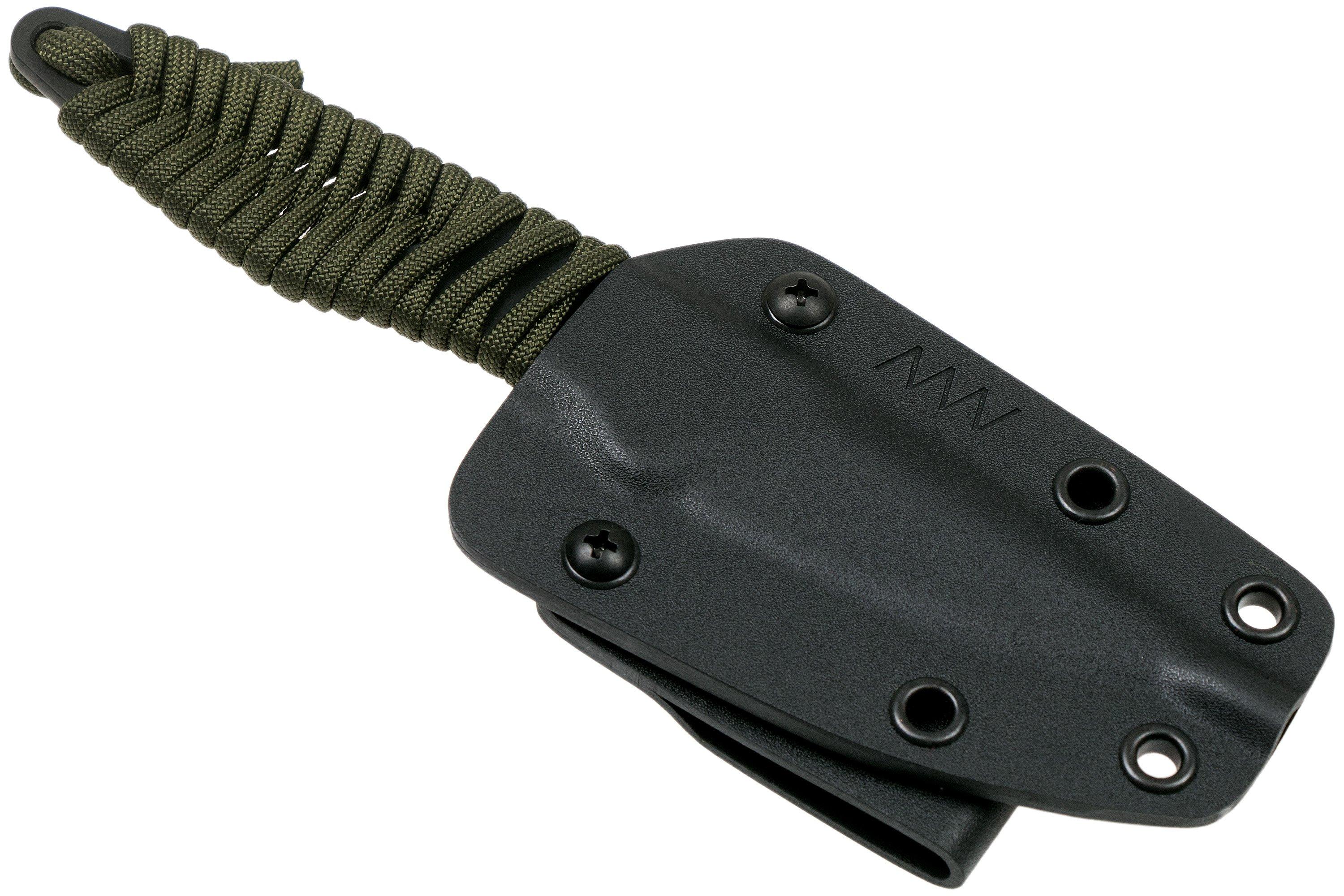 ANV P100 Cerakote N690, OD Green Paracord P100017, Black Kydex Sheath