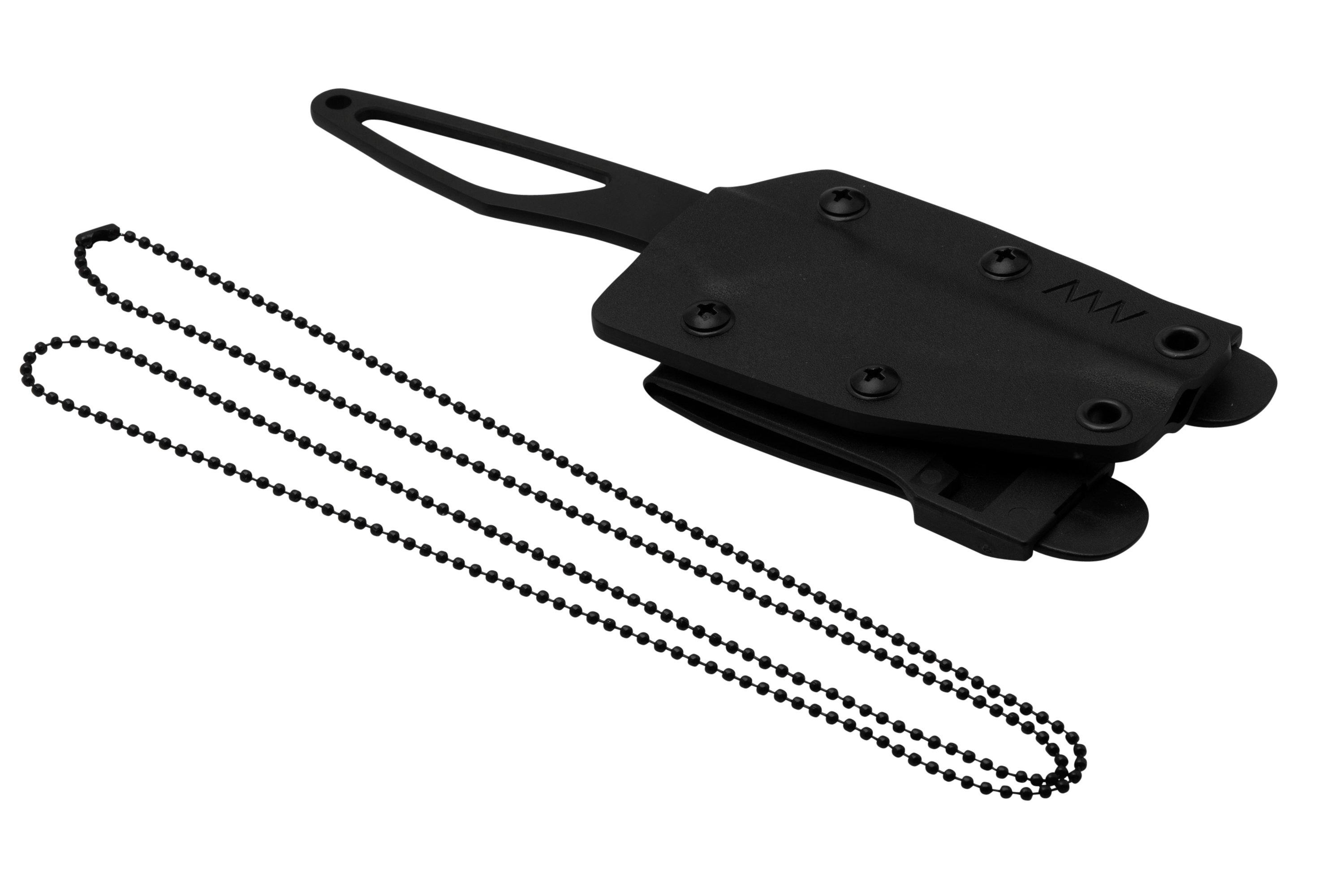 ANV Knives P100 Sleipner Cerakote, No Paracord, P100036, Black Kydex