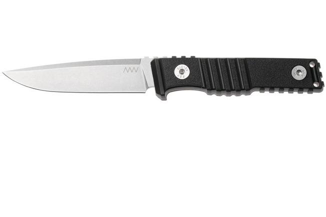 Image for ANV P150, P150-001, Stonewashed Sleipner, Black GRN, fixed knife, Petr Janda design
