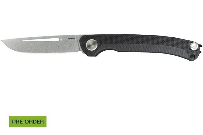 Bild für ANV S100 Stonewashed 12C27, Black G10, Slipjoint Taschenmesser