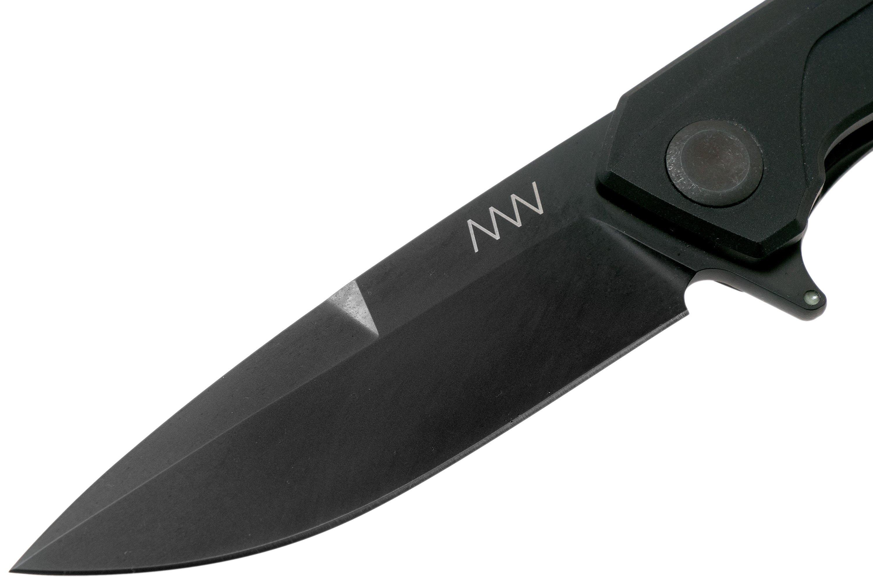 ANV Z100 DLC N690, Black, Framelock, Aluminium, Z100-026 pocket knife ...