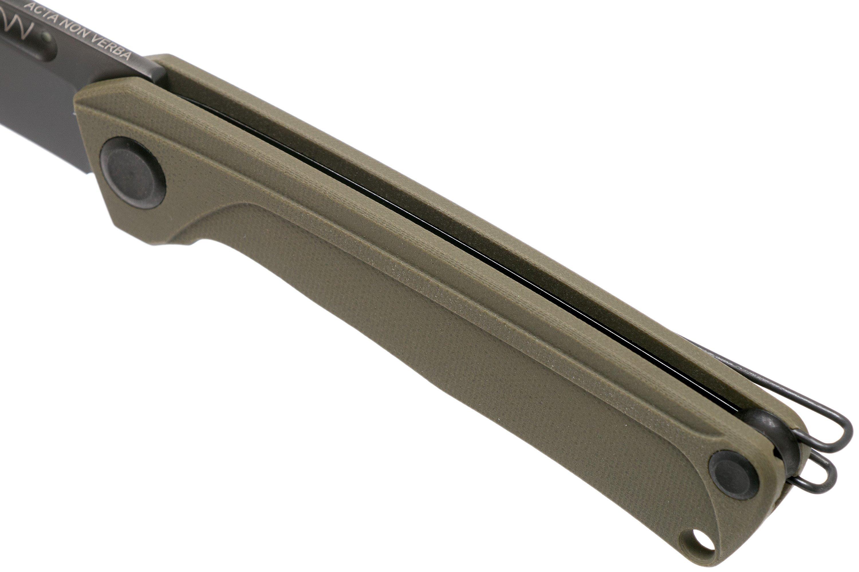 ANV Z200 Sleipner, DLC, Linerlock, G10, Olive, Z200-021 Taschenmesser ...