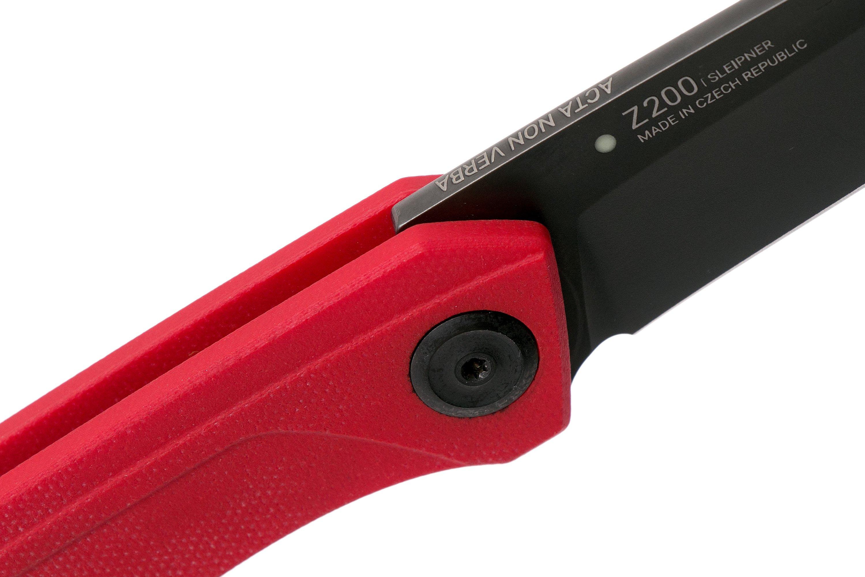 ANV Z200 Sleipner, DLC, Linerlock, G10, Red, Z200-022 pocket knife ...