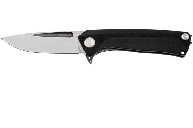 Afbeelding voor ANV Z200 PLUS-001, Stonewashed Sleipner, Black G10 zakmes