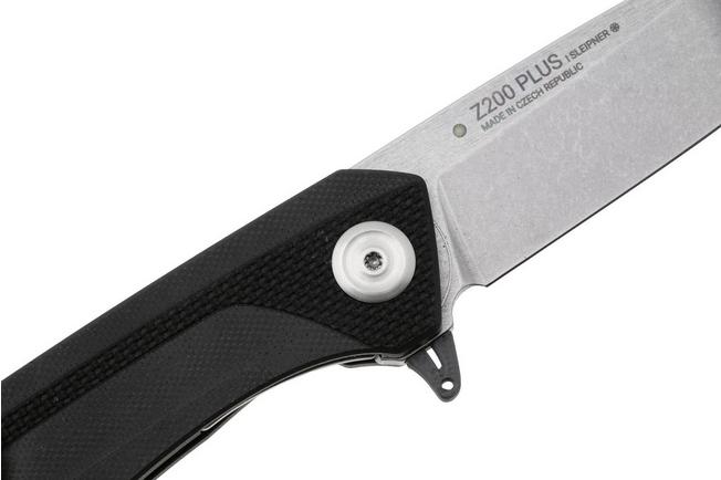 Afbeelding voor ANV Z200 PLUS-001, Stonewashed Sleipner, Black G10 zakmes
