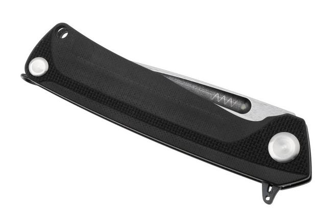 Afbeelding voor ANV Z200 PLUS-001, Stonewashed Sleipner, Black G10 zakmes