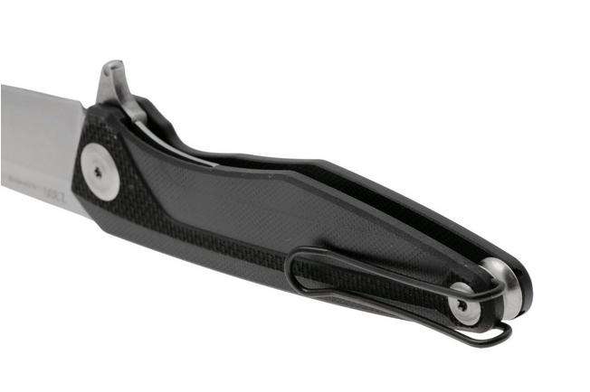 Afbeelding voor ANV Knives Z300-001, Stonewashed Sleipner, Black G10 zakmes