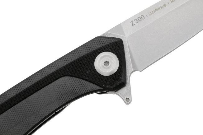 Afbeelding voor ANV Knives Z300-001, Stonewashed Sleipner, Black G10 zakmes
