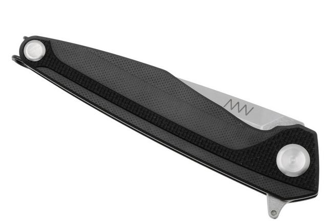 Afbeelding voor ANV Knives Z300-001, Stonewashed Sleipner, Black G10 zakmes