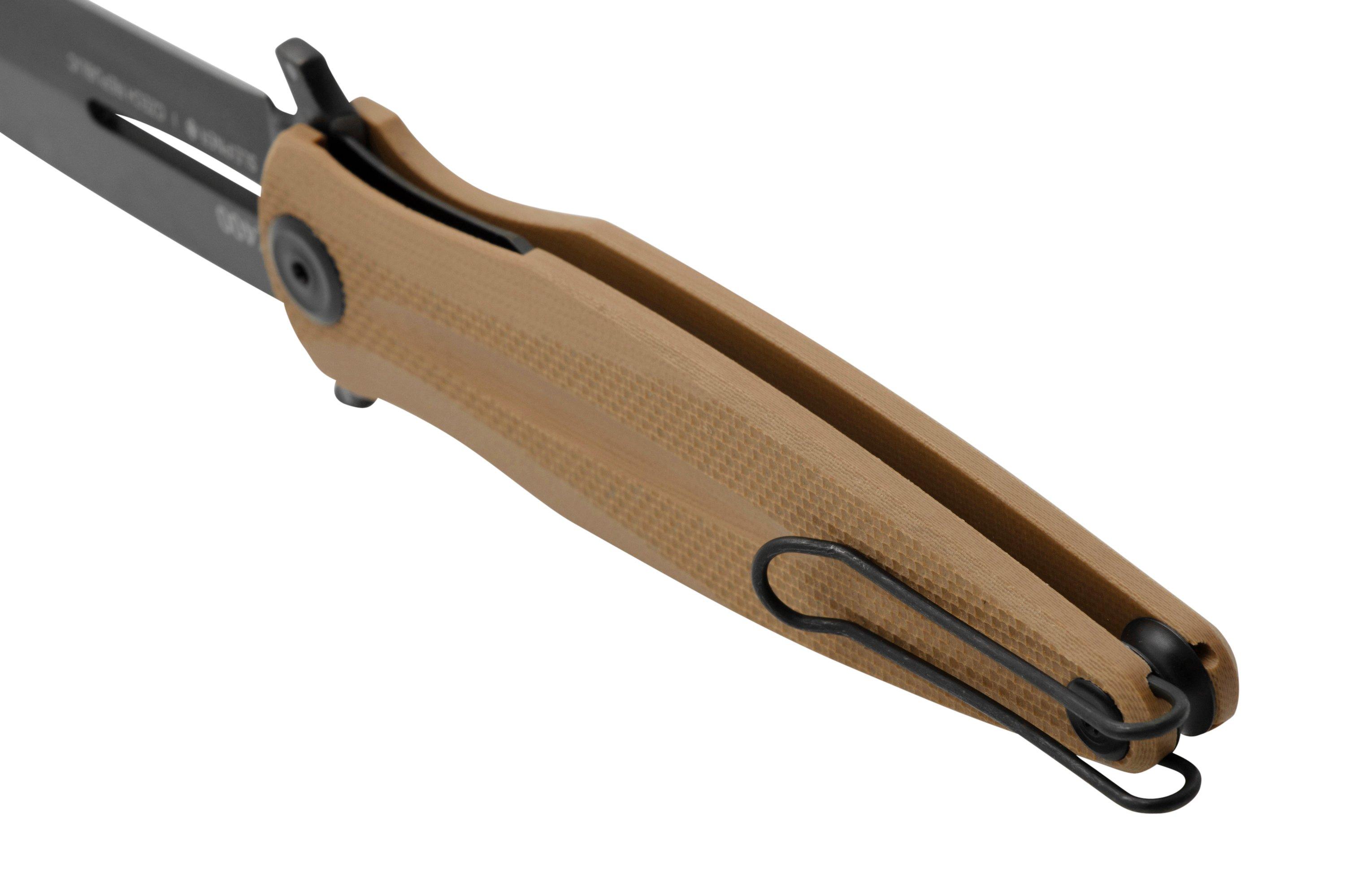 ANV Z400 Sleipner Black DLC, Linerlock, G10 Coyote, ANVZ400007, pocket