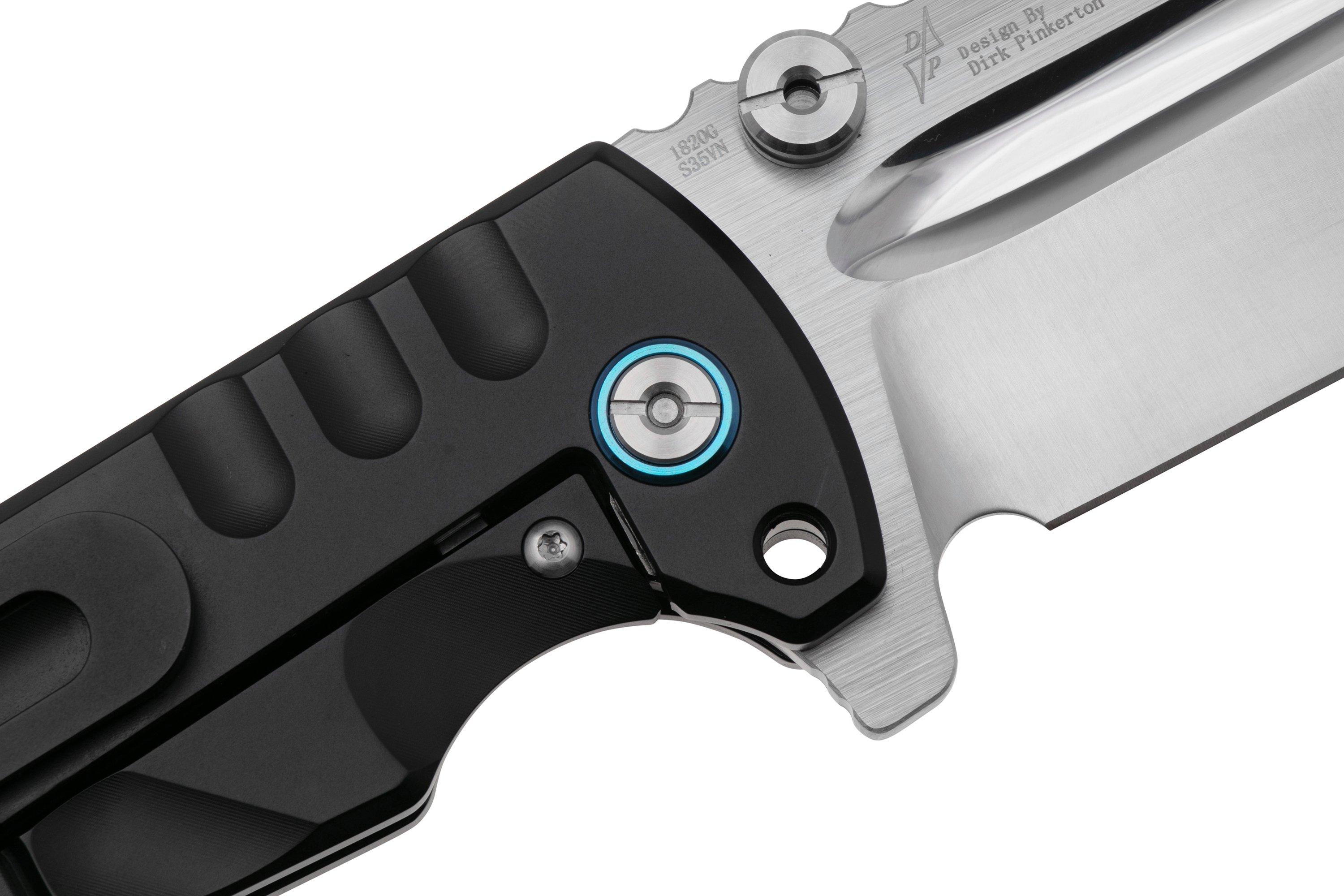 Artisan Cutlery Proponent 1820G-BKS, Satin S35VN, Black Titanium ...