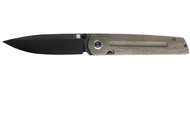 Bild für Artisan Cutlery Sirius 1849P-BODG, Black PVD S35VN, OD Green Micarta Taschenmesser, Ray Laconico Design