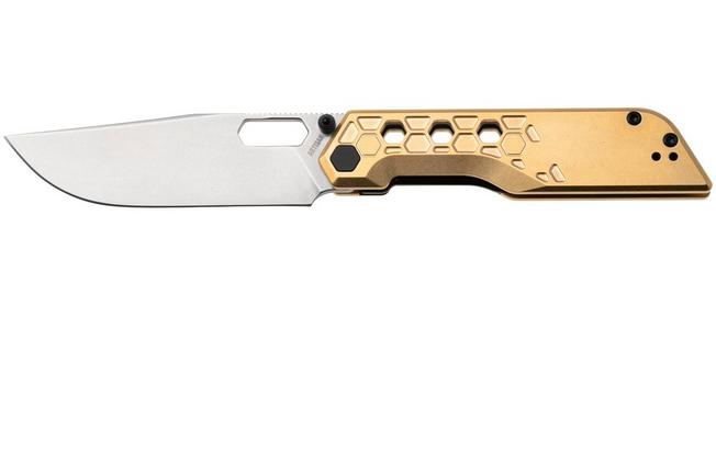 Afbeelding voor Artisan Cutlery Beest 1878P-BR, Stonewashed AR-RPM9, Brass zakmes